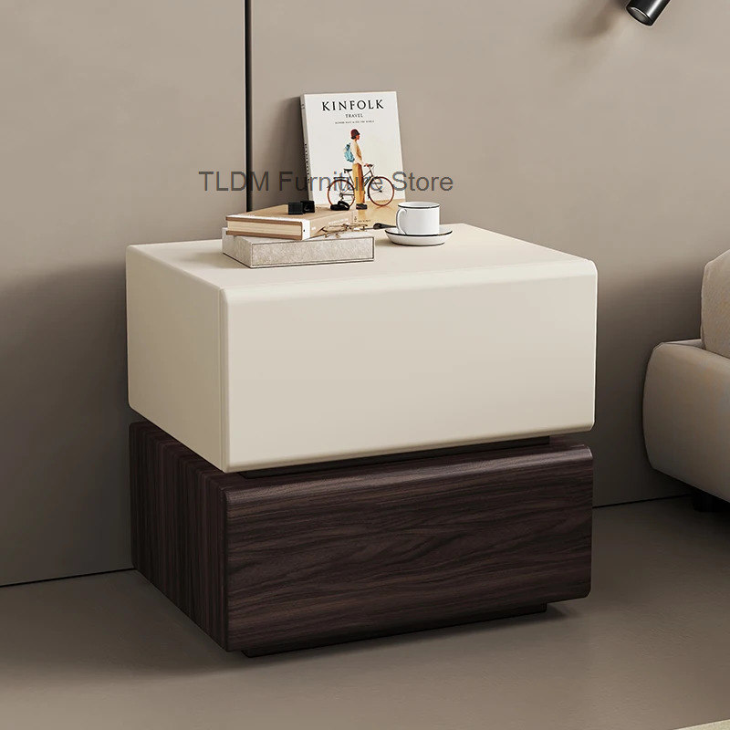 Interior Design White And Wood - Meja Samping Tempat Tidur Modern Kayu