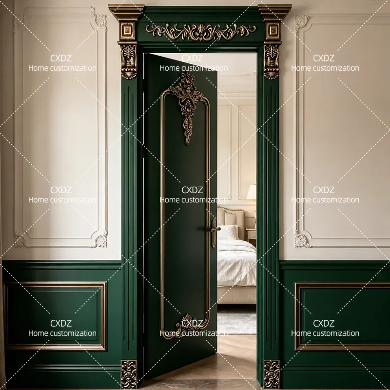 Interior Design White And Wood - Pintu Kamar Tidur Kayu Solid Mewah