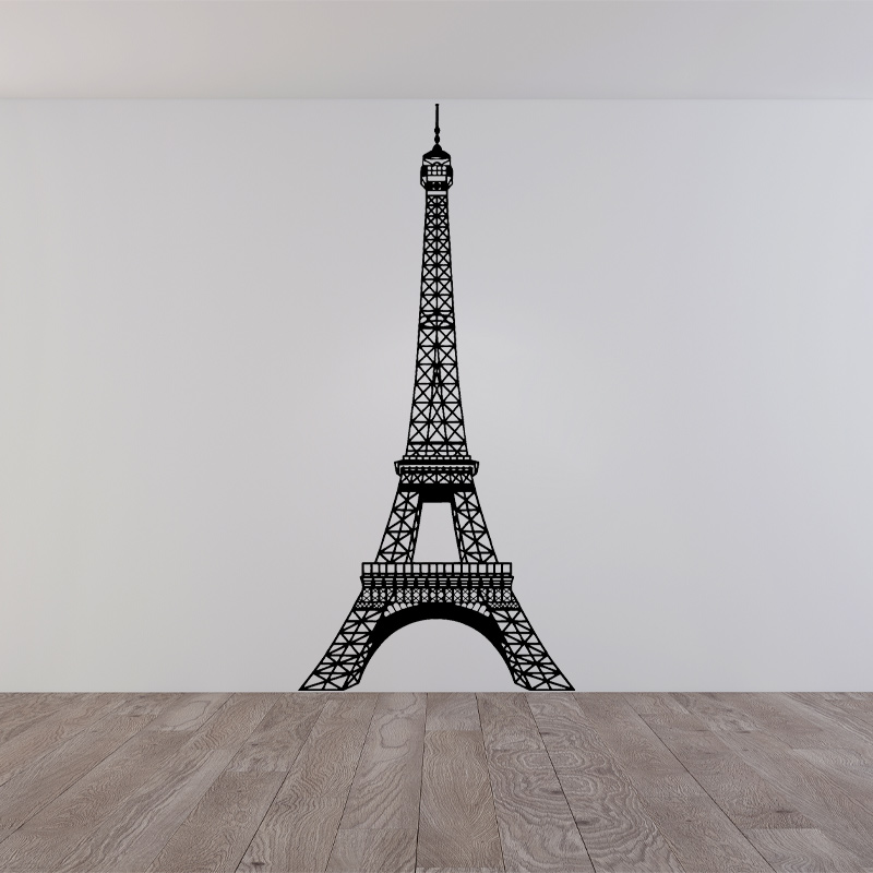 Interior Design Layout - Menara Eiffel Vinyl Sticker Bahasa Perancis