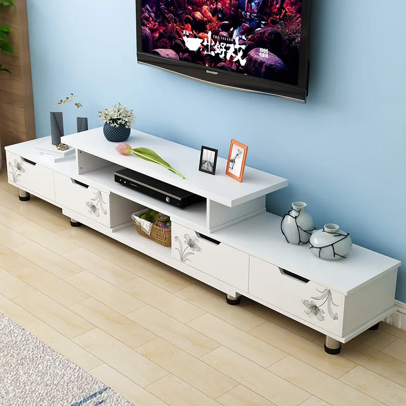 Interior Design White And Wood - Lemari TV Modern Putih Interior Mewah