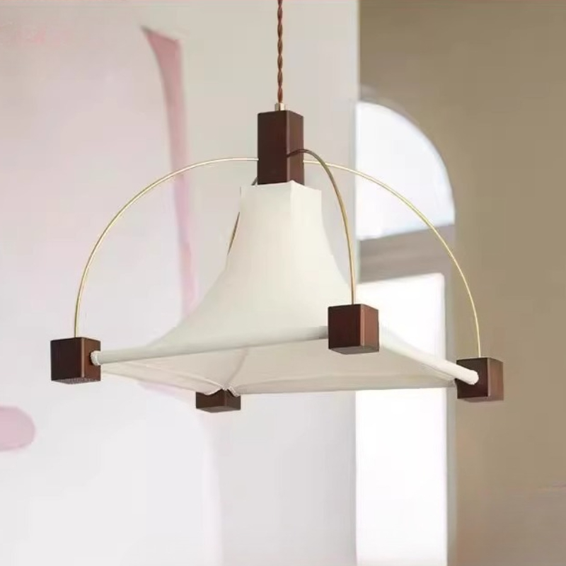 Lampu Gantung Restoran Kain Pe - Interior Design White And Wood ulasan dan harga