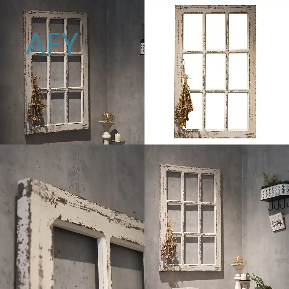 Bingkai Jendela Kayu Dekoratif - Interior Design White And Wood ulasan dan harga