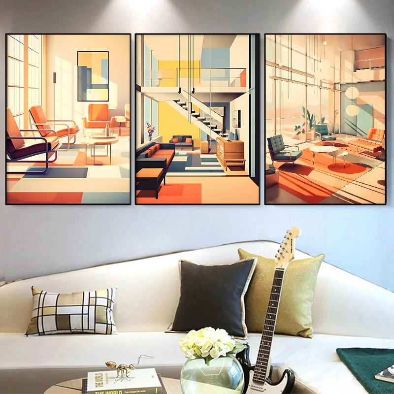 Poster Arsitektur Interior Vin - Interior Design Layout ulasan dan harga