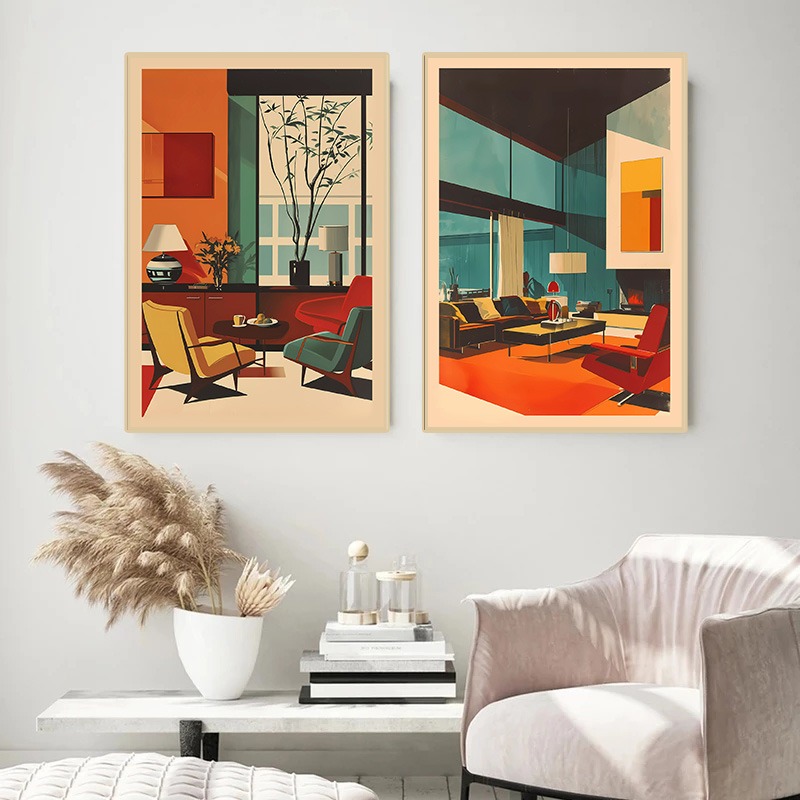 Poster Arsitektur Interior Vin - Interior Design Layout ulasan dan harga