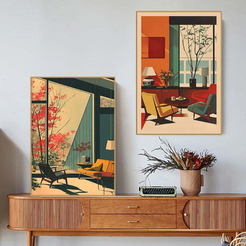 Poster Arsitektur Interior Vin - Interior Design Layout ulasan dan harga
